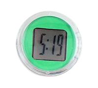 F Fityle Digitaluhr Mini Wasserdicht für Motorrad, Digital Uhr Stick-On, Elektronische Uhr Zum Aufkleben, Motorrad Lenkeruhr Zeitanzeige für Fahrrad Motorrad SUV Verschiedene Modelle, GRÜN