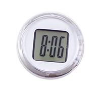 F Fityle Digitaluhr Mini Wasserdicht für Motorrad, Digital Uhr Stick-On, Elektronische Uhr Zum Aufkleben, Motorrad Lenkeruhr Zeitanzeige für Fahrrad Motorrad SUV Verschiedene Modelle, Weiß