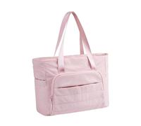 F Fityle Frauenhandtaschen -Laptop -Einkaufstasche mit Yogamatte Leicht mit Reißverschluss großer Kapazität für das Pendeln von Dating -Arbeitsferien mit, Rosa