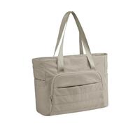 F Fityle Frauenhandtaschen -Laptop -Einkaufstasche mit Yogamatte Leicht mit Reißverschluss großer Kapazität für das Pendeln von Dating -Arbeitsferien mit, Khaki