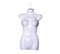 F Fityle Hängende Schaufensterpuppe, weibliche Schaufensterpuppe, Körper, Torso, Schneiderpuppe, Kleiderbügelhaken für Hemd, Dessous, Kleid, Einkaufszentren, Höhe 67.5cm