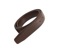 F Fityle Herren-Gürtelriemen im Retro-Stil, ohne Schnalle, verstellbar mit Löchern, 33 mm breit, 120 cm, DIY-Taillengürtel für Business-Jeans, Kleid, Brown