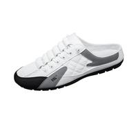 F Fityle Herren -Mule-Sneakers, lässige Sportschuhe, Slipper, atmungsaktiv, trendige Wanderpantoletten, Herren-rückenfreie Sneakers für Hosen, 42