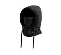 F Fityle Kapuze, Skimaske, Thermogesichtsbedeckung, warm, Winddicht, Mütze, Schal, für Camping, Angeln, Trekking, Motorradfahren, Schwarze Erwachsene