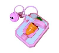 F Fityle Mini-Schlüsselanhänger mit Fruchtscheiben, multifunktionaler Cartoon-Schlüsselanhänger für Rucksäcke, ideal für Sommer, Schule und, Rosa