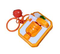 F Fityle Mini-Schlüsselanhänger mit Fruchtscheiben, multifunktionaler Cartoon-Schlüsselanhänger für Rucksäcke, ideal für Sommer, Schule und, Orange