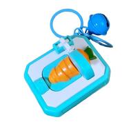 F Fityle Mini-Schlüsselanhänger mit Fruchtscheiben, multifunktionaler Cartoon-Schlüsselanhänger für Rucksäcke, ideal für Sommer, Schule und, Blau