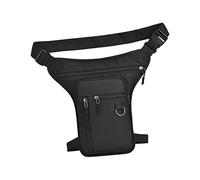 F Fityle Oberschenkeltasche, Outdoor Oberschenkeltasche, Hüfttasche, Reißverschluss, Hervorragende Verarbeitung, Wasserdichtes PU Material, für Damen Und, Schwarz