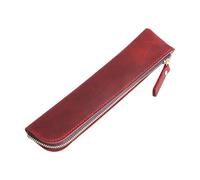 F Fityle Pu Bleistifthalter Hülse Beutel Kosmetikbeutel Tragen Sie resistent für Geburtstagsgeschenke 7.8x1.7 Zoll Bleistiftspeicher Organizer, Rot