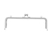 F Fityle Retro Geldbörse Rahmen Taschenrahmen Taschenbügel Taschengriff Verscluss für Taschenherstellung 25,5 cm X 11cm, Silber