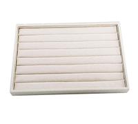 F Fityle Ringe Ohrringe Schmuck Display Organizer Tablett Halter Ringe Tablett, Beige, Ringtablett