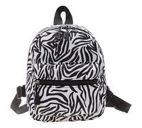 F Fityle Rucksack Damen Klein, Elegant Schultertasche Frauen, Rucksacktasche Cityrucksack, Modisch Tagesrucksack Bunt Stoff, Fashion Daypack für Kaufen Reisen Wandern Büro, Zebra