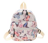 F Fityle Rucksack Damen Klein, Elegant Schultertasche Frauen, Rucksacktasche Cityrucksack, Modisch Tagesrucksack Bunt Stoff, Fashion Daypack für Kaufen Reisen Wandern Büro, Bunter Schmetterling