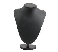 F Fityle Schmuckbüste Dekobüste Schmuckständer Schmuckhalter aus Holz, Schwarz, 29x21cm