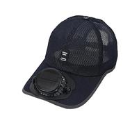 F Fityle Solar-Baseballkappe mit Ventilator, Ventilator Kühler Kappe, Cap mit Lüfter, Solar-Fan-Hut, Baseballmütze Fanmütze, UV-Schutz-Strandhut mit Kühlventilator für Camping Radfahren, Navy Blau