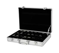 F Fityle Uhrengehäuse, Uhrenständer, stoßfest, leicht, Aufbewahrungsorganisator, 24 Fächer, Reiseetui für Wohnzimmer, Reisen, Desktop, Schlafzimmer