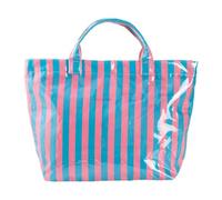 F Fityle Wasserdichte Einkaufstasche mit Schultergurt, ideal für Freizeit, Wochenendausflüge, Picknicks, Studium und Shopping, Blau Rosa