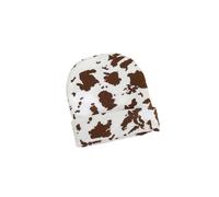 (F)Mütze mit Kuh-Print für Herren, Tiermütze für Damen, warme Winter-Skimütze aus Strick, weiche Faltmütze