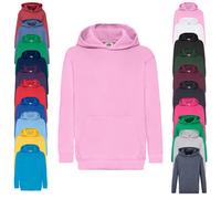 F421NK Fruit of the Loom Klassischer Kinder Kapuzenpullover Sky Blue 140