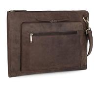 Fa.Volmer ® braune Laptop-Tasche aus echtem Büffel-Leder für MacBooks, Notebooks, Laptops und Tablets bis zu einer Größe von 17″ I 28 x 39 cm | Aktentasche A4 | VO2403-Brown