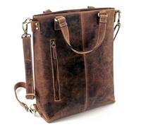 Fa.Volmer XL Shopping-Bag aus Echtleder - große Einkaufstasche | Geräumiger XL Echtleder-Shopper mit 2 abnehmbaren Riemen. Inklusive gepolstertem Innenfach, Organizer & Platz für Zubehör.