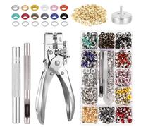 Faankiton Ösen Werkzeug Kit, 700 Stück Ösen Set 5mm 13 Farben, Ösenzange Set, Grommet Werkzeug Kit, Ösenwerkzeug Set, Kupfer Ösen für Planen Leinwand Leder Kleidung Schuhe Taschen Gürtel Vorhänge DIY