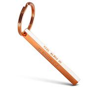 FABACH "Cuboid Schlüsselanhänger Viel Erfolg Prüfung - Quader Schlüsselanhänger Glücksbringer aus Edelstahl - Stäbchen Anhänger mit Gravur Viel Glück, du schaffst das