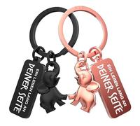 FABACH Elefanten Schlüsselanhänger für Paare - 2 Elefanten Mit Herz - Ich Liebe Dich Geschenk - Couple Paar Liebesgeschenke für Partner und Freundin