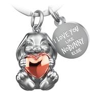 FABACH Hase Schlüsselanhänger Bunny mit Herz - Glücksbringer Hase Geschenke Freundin - Partner Geschenke Liebe Schlüsselanhänger Paare Jahrestag - I love you like nobunny else