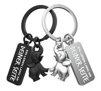 FABACH Liebe Schlüsselanhänger für Paare - 2 Elefanten mit Herz - Ich liebe dich Schlüsselanhänger Elefant - Freundin Geschenk Liebe - Couple Schlüsselanhänger Paar Liebesgeschenke Partner