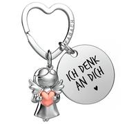 FABACH Liebe Schlüsselanhänger Schutzengel Glücksbringer mit Herz und Gravur - Ich liebe dich - Partner - Freundin Geschenk Liebe - Engel Liebesgeschenke