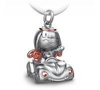 FABACH Schutzengel Schlüsselanhänger Carla im Auto - Niedlicher Engel Anhänger aus Metall - Geschenk Glücksbringer Auto Schlüsselanhänger Führerschein - Fahr vorsichtig