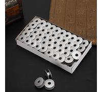 Fabater 100 Stück Metallspulen für Flache Stickerei-Auto-Nähmaschine, Aluminium-Verriegelungskern, Langlebiges Ersatzzubehör, 8,8 X 20, X 6 Mm (Aluminium 2)