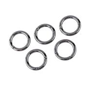 Fabater 5er Pack Karabinerhaken aus Zinklegierung, Rundform, Gun Black, | Schnellverschluss-Federclip-Schlüsselanhänger, robuste Schlüsselanhänger-Schnalle für , Tasche, Schlüssel