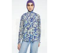 Fabienne Chapot Mila Top Riad Blue/holy Guaca Größe: S | Blusen Outlet | Damen | Blau