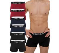 Fabio Farini - Boxershorts Herren 6er Pack Unterhosen Männer Retroshorts Set S - XXL - aus Baumwolle mit Komfortbund ohne kratzenden Zettel 2X Schwarz 2X Navy 2X Rot M