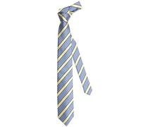 Fabio Farini - Herren gestreifte Krawatte in 8cm Breite, Schlips klassisch Robuste Pflegeleichte Mikrofaser für alle Anlässe wie Hochzeit, Beerdigung, Konfirmation oder Business Hellblau Gelb