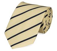 Fabio Farini - Herren gestreifte Krawatte in 8cm Breite, Schlips klassisch Robuste Pflegeleichte Mikrofaser für alle Anlässe wie Hochzeit, Beerdigung, Konfirmation oder Business Sandfarben Schwarz