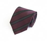 Fabio Farini - Herren gestreifte Krawatte in 8cm Breite, Schlips klassisch Robuste Pflegeleichte Mikrofaser für alle Anlässe wie Hochzeit, Beerdigung, Konfirmation oder Business Weinrot Schwarz