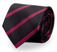 Fabio Farini - Herren gestreifte Krawatte in 8cm Breite, Schlips klassisch Robuste Pflegeleichte Mikrofaser für alle Anlässe wie Hochzeit, Beerdigung, Konfirmation oder Business Schwarz Rot