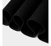 FabricLA Acryl-Filzstoff - 1,8 Meter breit, 1,6 mm dicker Filz pro Meter - weiche Filzbögen zum Nähen, Kissen und Polstern, DIY-Kunst und Handwerk - Schwarz, 1 Meter