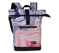 Fabrizio Bench Hydro Roll Top Rucksack Kurierrucksack Daypack Backpack 64175, Farbe:Taubenblau/Altrosa