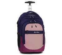 Fabrizio Bestway 2 Rad Rucksack Trolley Schultrolley Backpack Schulranzen mit Rollen, Farbe:Dunkelblau/Rosa