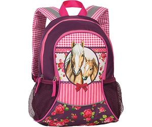 Fabrizio Kids Pferde Rucksack 35 cm 35cm Weichgepäck 7L Pink, Pferde Pink