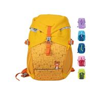 Fabrizio® Kinderrucksack 12L - Leichter & robuster Rucksack für Kinder ab 3 Jahren - Gepolsterte Träger & Brustgurt - Viel Stauraum & reflektierende Elemente - Perfekt für Wanderausflüge - sonnengelb