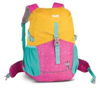 Fabrizio® Kinderrucksack 12L - Leichter Rucksack für Kinder ab 3 Jahren - Gepolsterte Träger & Brustgurt - Viel Stauraum & reflektierende Elemente - Perfekt für Wanderausflüge (gelb/pink)