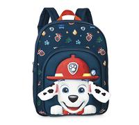 Fabrizio Paw Patrol Kindergartenrucksack für Jungen von 3-6 Jahren mit Marshall und abstehenden Plüschohren, Tasche für Kindergarten und Kita 31cm x 24cm x 13cm - 8L Blau Einheitsgröße