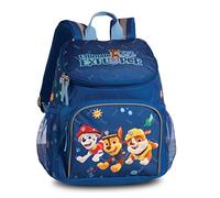 Fabrizio Paw Patrol Rucksack mit Chase, Marshall und Rubble Jungen von 3-6 Jahren, Kita- und Kindergartentasche - 31cm x 25cm x 18cm 8L Blau Einheitsgröße