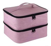 FABULETTA Multifunktionale Kosmetik-Aufbewahrungstasche | Robuster Make-up-Organizer aus Oxford-Gewebe mit glattem Metall-Reißverschluss, leichter Reise-Kulturbeutel mit Fächern