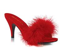 Fabulicious Damen AMOUR-03 Offene Sandalen, Rot (Red Satin-Fur)